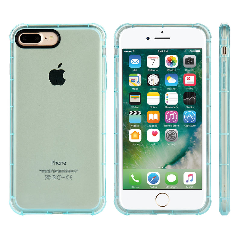 IPHONE 8 PLUS/ 7 PLUS DURAPROOF TRANSPARENT ANTI-SHOCK TPU CASE - TEAL