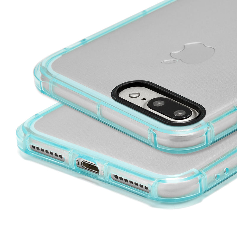 IPHONE 8 PLUS/ 7 PLUS DURAPROOF TRANSPARENT ANTI-SHOCK TPU CASE - TEAL