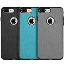 FOR IPHONE 7 PLUS LEATHERETTE TPU COVER CASE - BLACK
