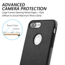 FOR IPHONE 7 PLUS LEATHERETTE TPU COVER CASE - BLACK