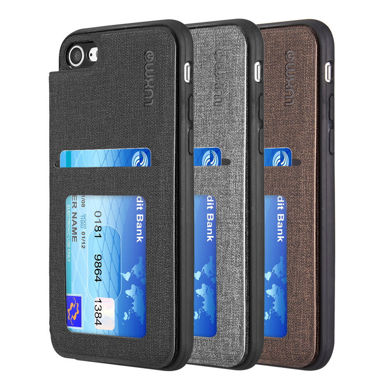 FOR IPHONE 8 / 7 THE COMMUTER LEATHER TPU REAR FLIP WALLET CASE