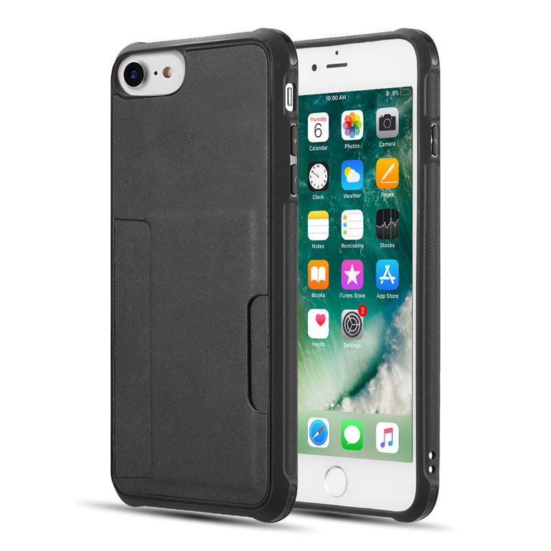 THE INFINITY SERIES TPU BACK COVER CASE FOR IPHONE SE (2020) / 8 / 7 / 6 (COMBO PIECE) - BLACK