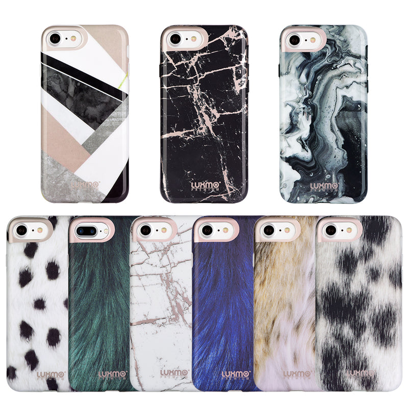 IPHONE 8 MARBLE SHINE DESIGN UV COATED TPU CASE
