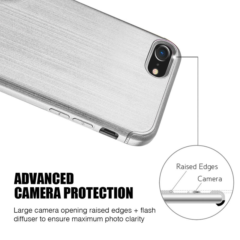FOR IPHONE 8 / 7 SOFT TPU CASE WITH SATIN FINISH SURFACE