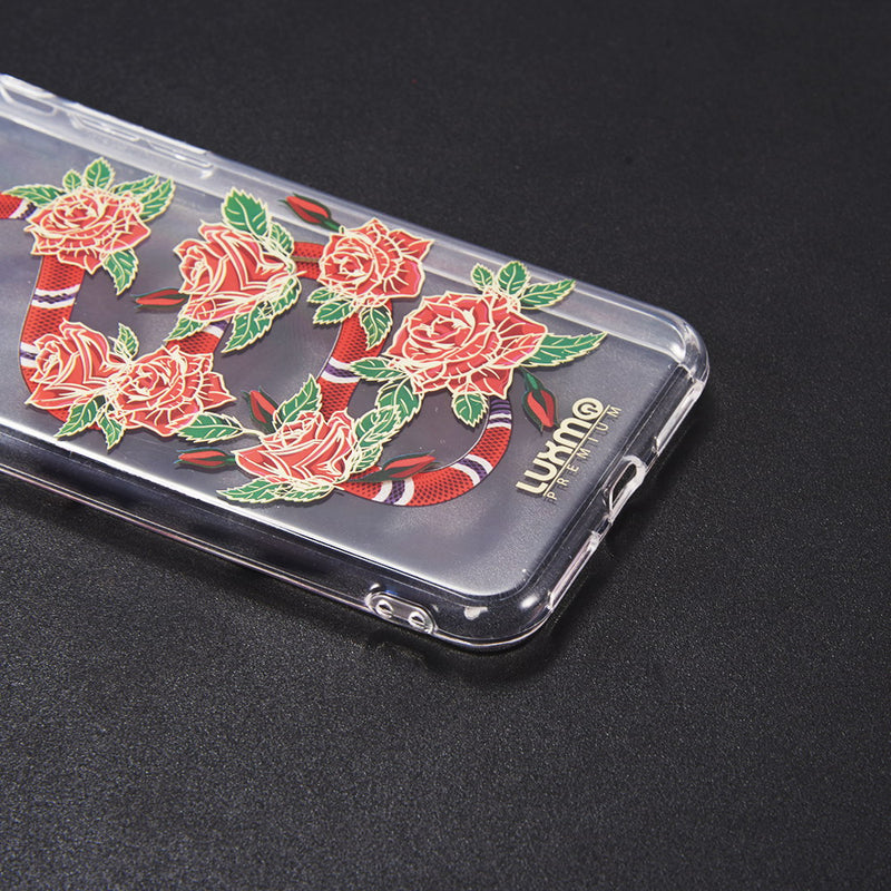 IPHONE 8/7/6 PLUS THE EYE CANDY CAPSULE COLLECTION TRANSPARENT - SNAKE & ROSES