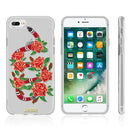 IPHONE 8/7/6 PLUS THE EYE CANDY CAPSULE COLLECTION TRANSPARENT - SNAKE & ROSES