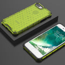 IPHONE 8 / 7 PLUS HONEYCOMB CRYSTAL CLEAR  BUMPER SLIM  FIT  CASE  - LIME GREE