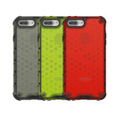 IPHONE 8 / 7 PLUS HONEYCOMB CRYSTAL CLEAR  BUMPER SLIM  FIT  CASE  - LIME GREE
