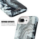 IPHONE 8 PLUS MARBLICIOUS COLLECTION  BLACK MARBLE SHINE DESIGN UV COATED CASE