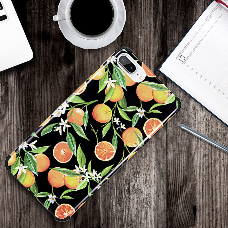 IPHONE 8 PLUS UV COATED TPU CASE WITH FULL COVER PRINTED DESIGN-JAPANESE CRANE