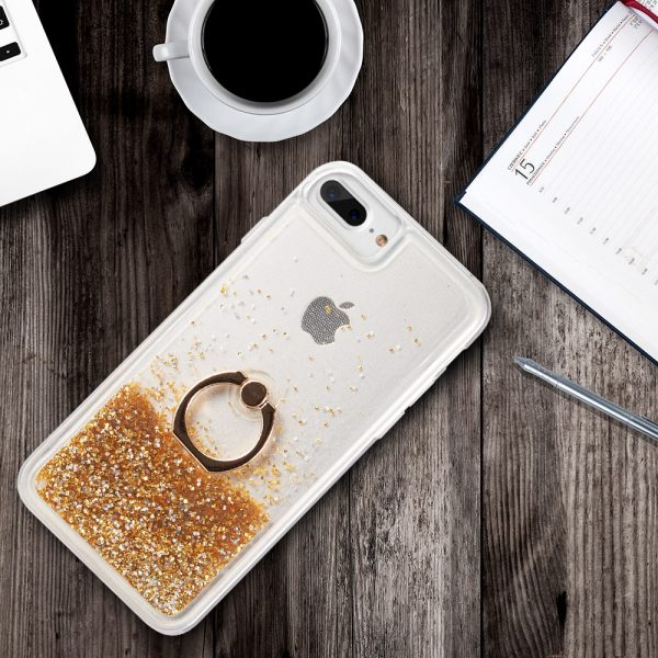 IPHONE 8 / 7 / 6 PLUS THE WATERFALL RING LIQUID SPARKLING QUICKSAND CASE