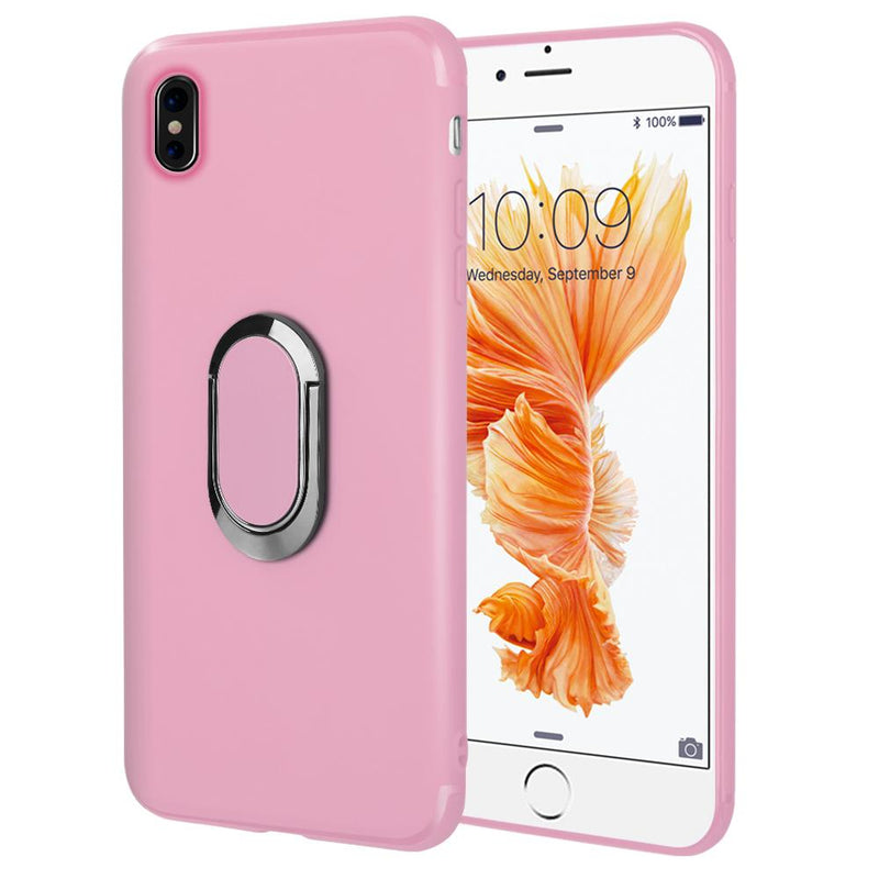 IPHONE XS/X SOFT CASE WITH ROTATABLE MAGNET RING STAND