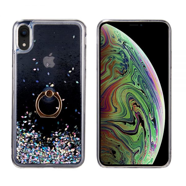 FOR IPHONE XR THE WATERFALL RING LIQUID SPARKLING QUICKSAND  CASE