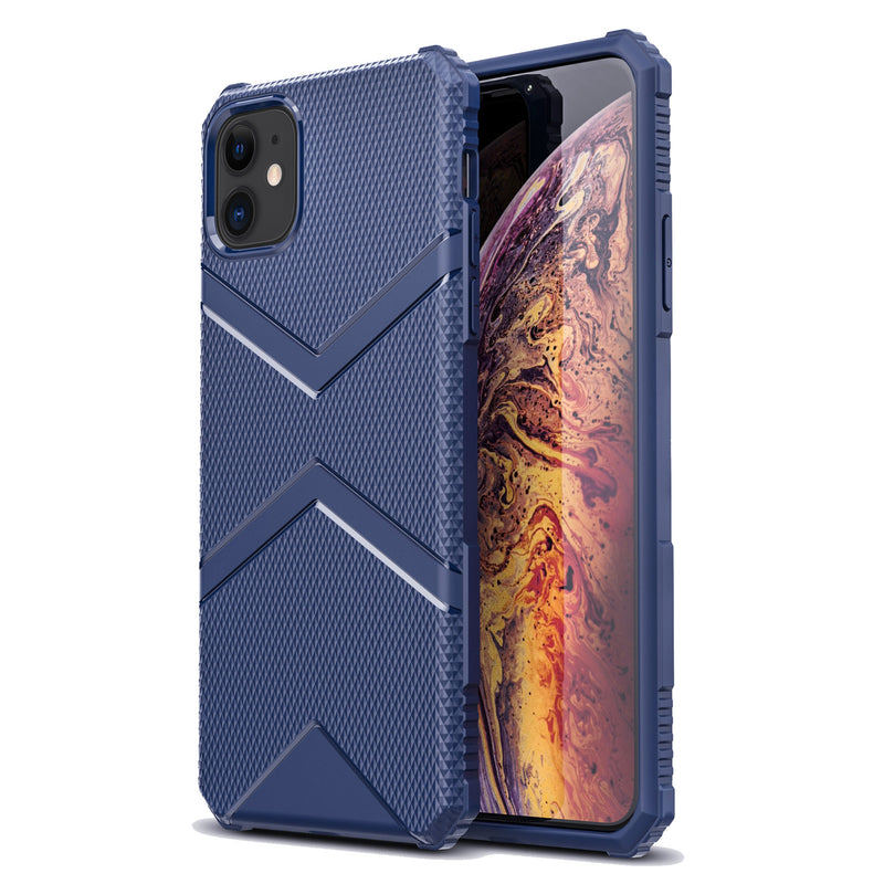 PYRAGRIP ANTI-SLIPPERY 3D TEXTURIZED TPU CASE COLLECTION FOR IPHONE 11 - BLUE