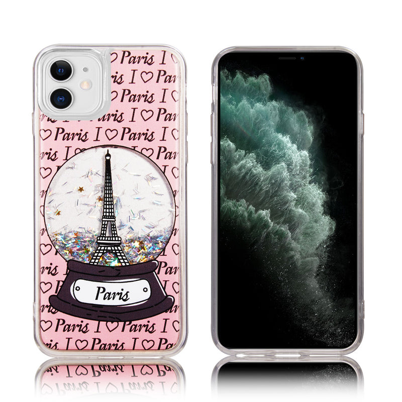 WATERFALL LIQUID SPARKLING QUICKSAND TPU CASE FOR IPHONE 11