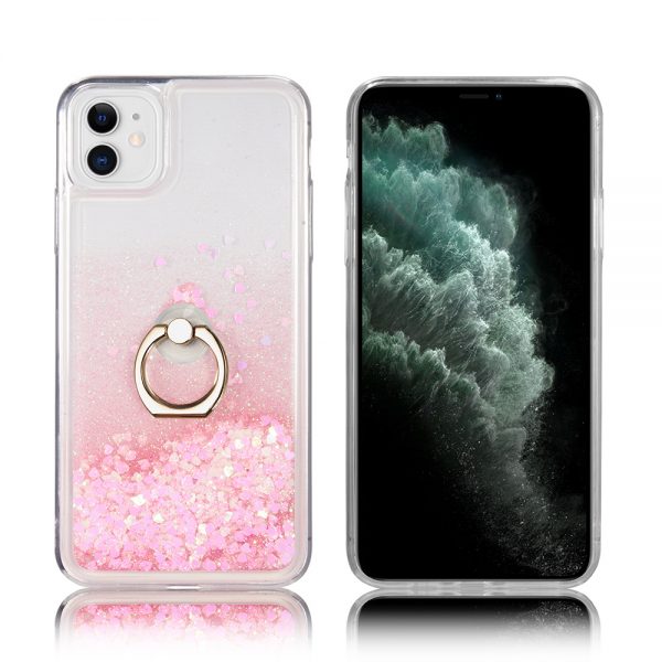 THE WATERFALL RING LIQUID SPARKLING QUICKSAND TPU CASE FOR IPHONE 11