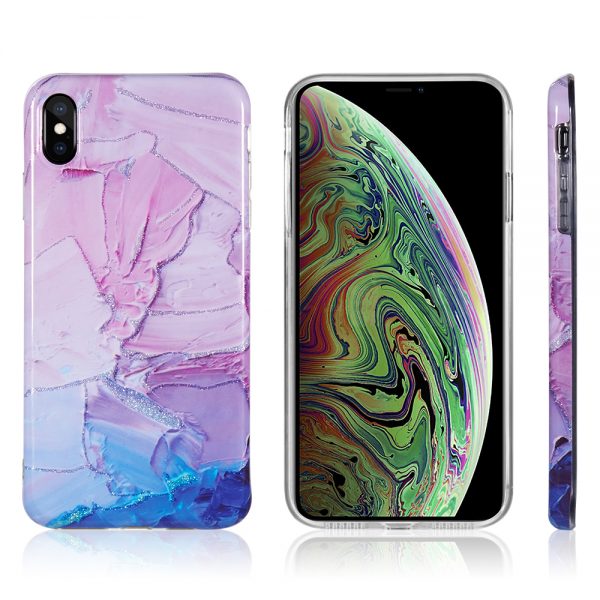 ARTISTRY FULL COVERAGE IMD MARBLE  CASE GLITTER FOR IPHONE XS / X