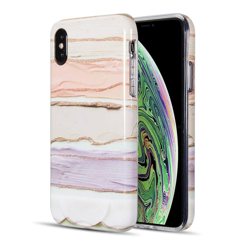 ARTISTRY FULL COVERAGE IMD MARBLE  CASE GLITTER FOR IPHONE XS / X
