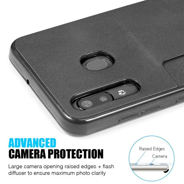 INFINITY SERIES BACK COVER CASE (COMBO PIECE) FOR SAMSUNG GALAXY A20/A30/A50 - BLACK