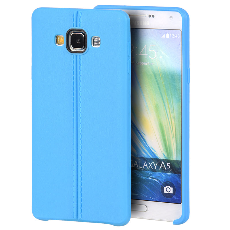 SAMSUNG GALAXY A5 SLIM JACKET TPU CASE W/ LEATHER LOOK FINISHBLUE