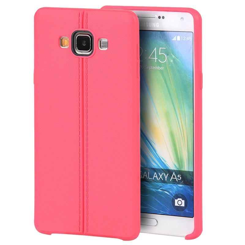 SLIM JACKET TPU CASE W/ LEATHER LOOK FOR SAMSUNG GALAXY A5