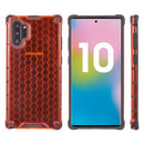 SAMSUNG GALAXY NOTE10+ HONEYCOMB TINTED SHOCK ABSORPTION PROTECTIVE TPU  RED