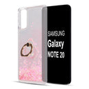 WATERFALL RING LIQUID SPARKLING QUICKSAND TPU CASE FOR SAMSUNG GALAXY NOTE 20 (6.7") - PINK / GREEN