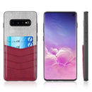 SAMSUNG GALAXY S10 2 TONE TEXTURE COATED CANVAS CASE WCARD SLOT