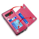 SAMSUNG GALAXY S10 SLIM LEATHER CASE WITH TRIO CARD / ID SLOTS HOT PINK