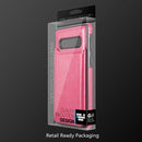 SAMSUNG GALAXY S10 SLIM LEATHER CASE WITH TRIO CARD / ID SLOTS HOT PINK