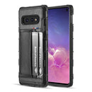 STYLISH LEATHER PROTECTIVE DUAL CARD WALLET CASE FOR SAMSUNG