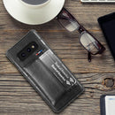 SAMSUNG GALAXY S10E STYLISH LEATHER PROTECTIVE DUAL CARD WALLET CASE- BLACK