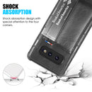 SAMSUNG GALAXY S10E STYLISH LEATHER PROTECTIVE DUAL CARD WALLET CASE- BLACK