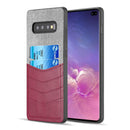 2TONE TEXTURE CANVAS  CASE W/ CARD SLOT FOR SAMSUNG GALAXY S10 PLUS
