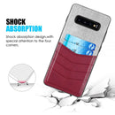 2TONE TEXTURE CANVAS  CASE W/ CARD SLOT FOR SAMSUNG GALAXY S10 PLUS