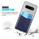 2TONE TEXTURE CANVAS  CASE W/ CARD SLOT FOR SAMSUNG GALAXY S10 PLUS