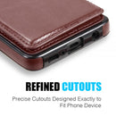 SMARTFLIP BUSINESS SLIM LEATHER CASE W/ ID SLOTS FOR GALAXY S10 PLUS - HOT PINK