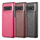 SMARTFLIP BUSINESS SLIM LEATHER CASE W/ ID SLOTS FOR GALAXY S10 PLUS - HOT PINK