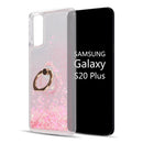 SAMSUNG S20 PLUS(6.7")THE WATERFALL RING LIQUID SPARKLING QUICKSAND CASE-GREEN