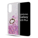 SAMSUNG S20 PLUS(6.7")THE WATERFALL RING LIQUID SPARKLING QUICKSAND CASE-GREEN