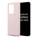 SAMSUNG GALAXY S20 ULTRA(6.9") SIMPLEMADE SLIM LIQUID SILICONE BACK COVER CASE - BEIGE PINK