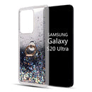 SAMSUNG GALAXY S20 ULTRA(6.9") THE WATERFALL RING LIQUID SPARKLING QUICKSAND TPU CASE - BLACK