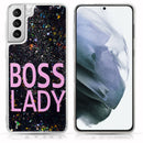 SAMSUNG GALAXY S21 WATERFALL LIQUID SPARKLING QUICKSAND TPU CASE  BOSS LADY