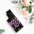 SAMSUNG GALAXY S21 WATERFALL LIQUID SPARKLING QUICKSAND TPU CASE  BOSS LADY