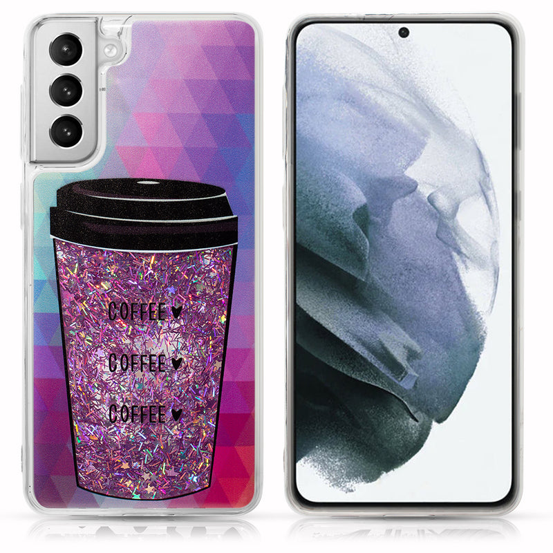 SAMSUNG GALAXY S21+ WATERFALL LIQUID SPARKLING QUICKSAND TPU CASE