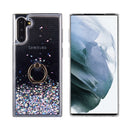 SAMSUNG GALAXY S21 WATERFALL RING LIQUID SPARKLING QUICKSAND TPU CASE BLACK