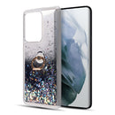 SAMSUNG GALAXY S21 ULTRA WATERFALL RING LIQUID SPARKLING QUICKSAND CASE BLACK