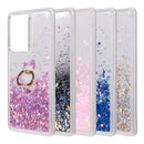 SAMSUNG GALAXY S21 ULTRA WATERFALL RING LIQUID SPARKLING QUICKSAND CASE BLACK