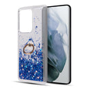 SAMSUNG GALAXY S21 ULTRA WATERFALL RING LIQUID SPARKLING QUICKSAND CASE BLACK