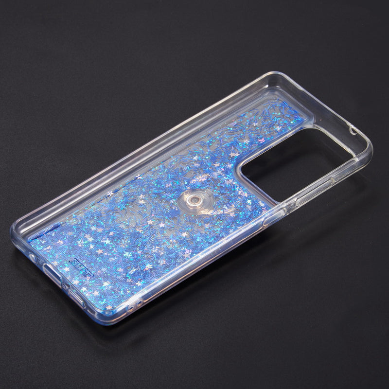 SAMSUNG GALAXY S21 ULTRA WATERFALL RING LIQUID SPARKLING QUICKSAND CASE BLACK